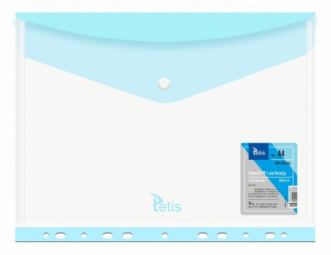 Teczka plastikowa na zatrzask A4 niebieski Tetis (BT614-N/120))