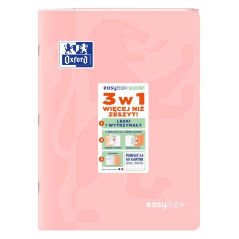 Zeszyt A4 EASYBOOK PASTEL 60k. 90g krata Oxford (400161237)