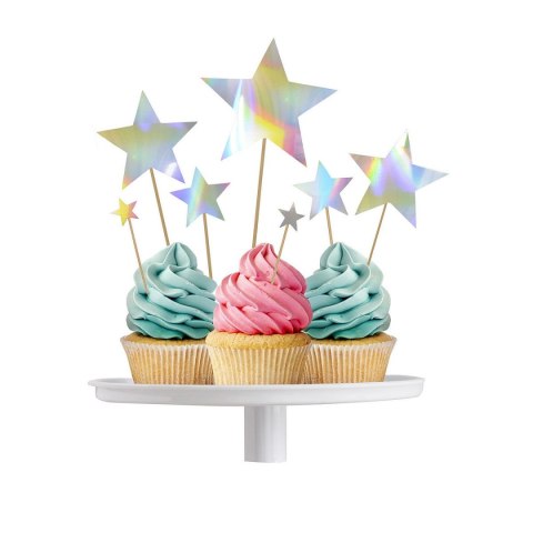 Dekoracja na tort Topper - opalizujące Gwiazdki Arpex (K9045)