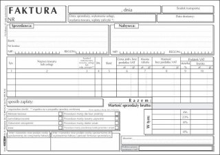 Druk samokopiujący A5 Faktura VAT A5 netto uniwersalna 100k. Stolgraf (F6)