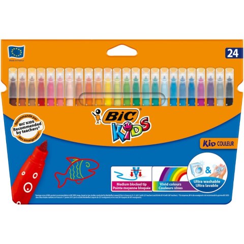 Flamaster Kid Couleu r24 kol 24 kol. Bic Kids (8418005)
