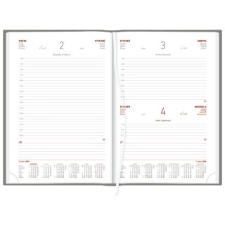 Kalendarz książkowy (terminarz) GRANATOWY aluminium DZIENNY B5 (237 B5DB)