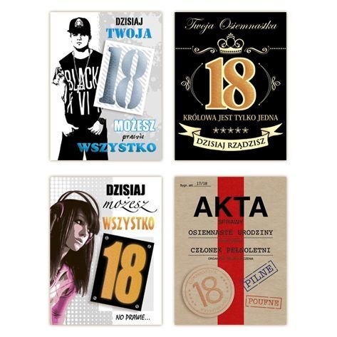 Kartka składana A5 poduszka 18-stka Merigraf (5902221801570)