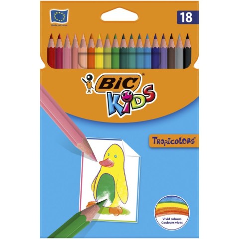 Kredki ołówkowe Tropicolors 2 18 kol 18 kol. Bic Kids (832567)