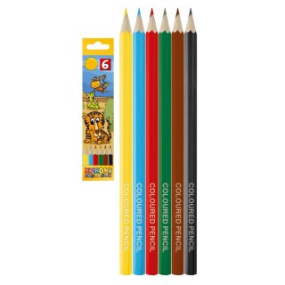 Kredki ołówkowe sześciokątne 6 kol. 6 kol. Titanum