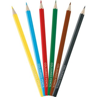 Kredki ołówkowe sześciokątne 6 kol. 6 kol. Titanum