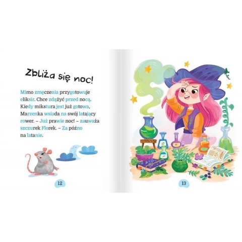 Książka dla dzieci Uczę się czytać. Duże litery. Podział na sylaby. Marzenka i latające krowy