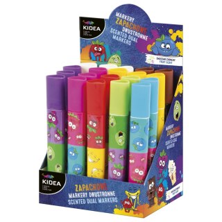 Marker permanentny Giant zapachowy, 2-stronny wkład mix ścięta końcówka Kidea (MGZ2KKAD)