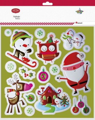 Naklejka (nalepka) Craft-Fun Series Boże Narodzenie pingwin, sowa, Mikołaj, renifer Titanum (TON-1008)