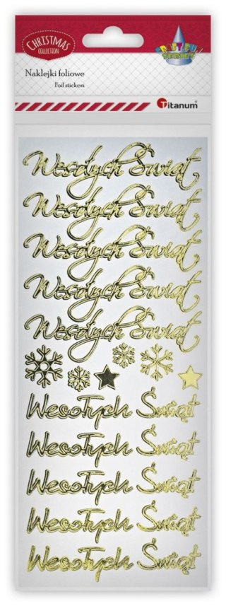Naklejka (nalepka) Craft-Fun Series Naklejki Wesołych Świąt Titanum (24XQ0524-3)