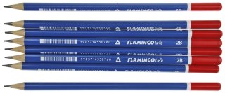 Ołówek w kartonowym pudełku 2B Flamingo Line