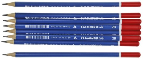 Ołówek w kartonowym pudełku 2B Flamingo Line