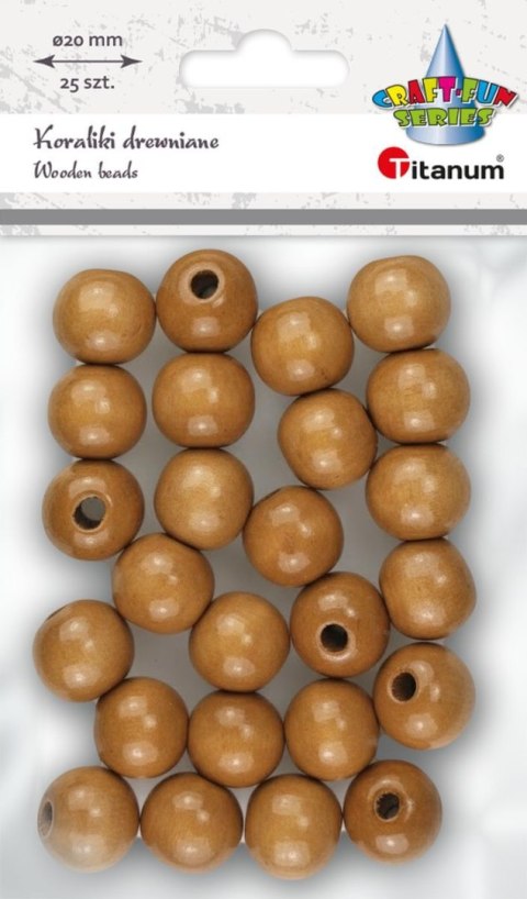 Ozdoba drewniana Craft-Fun Series Korale drewniane w kolorze ciemnobrązowym Titanum (25KBZ008)