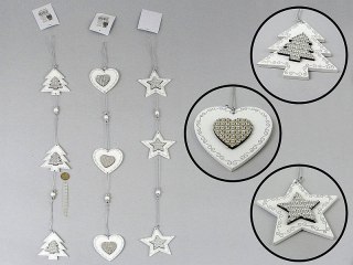 Ozdoba świąteczna zawieszka choinkowa, drewniana; dł. 70cm Adar (398924)