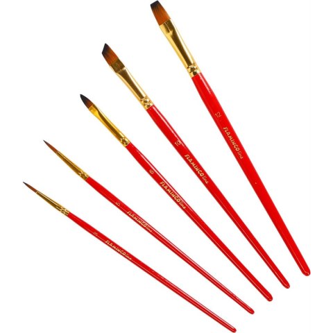 Pędzel Art Collection zestaw 5 szt. nr 3/5/6/10/12 Flamingo Line (PA-01)