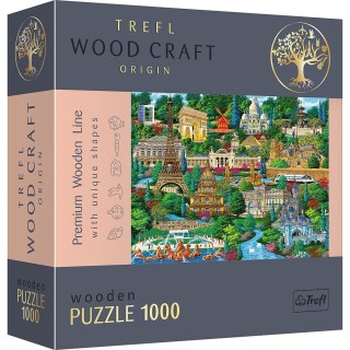 Puzzle drewniane Francja - znane miejsca 1000 el. Trefl (20150)
