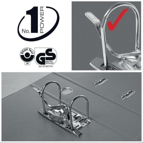 Segregator dźwigniowy No.1 Power A4 75mm bordowy Esselte (811510)