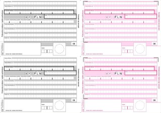 Druk offsetowy A4 Polecenie przelewu/wpłata gotówkowa 4-odc 100k. Michalczyk i Prokop (F-112-2)