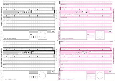 Druk offsetowy A4 Polecenie przelewu/wpłata gotówkowa 4-odc 100k. Michalczyk i Prokop (F-112-2)