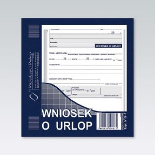 Druk offsetowy 2/3 A5 Wniosek o urlop 40k. Michalczyk i Prokop (513-4)