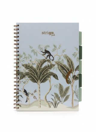 Kołozeszyt (kołonotatnik) A4 AFRYKA pastelowy niebieski 100k. 80g krata Strigo (PADS068)