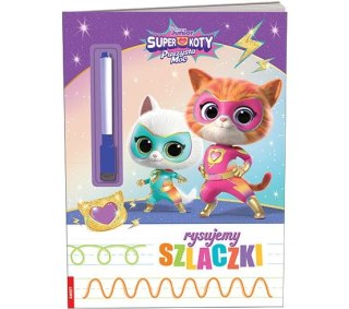Książeczka edukacyjna Superkoty. Rysujemy Szlaczki Ameet (KSS 9114)