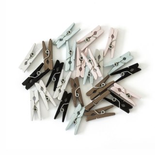 Ozdoba drewniana klamerki drewniane 25 mm mix pastele i natura Galeria Papieru (253011)