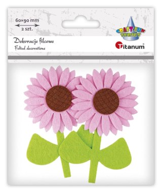 Ozdoba filcowa Craft-Fun Series słoneczniki 3D Titanum (WFB-006)