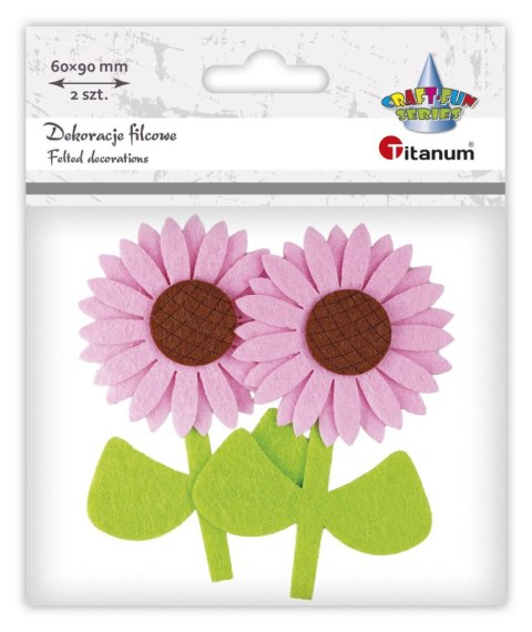 Ozdoba filcowa Craft-Fun Series słoneczniki 3D Titanum (WFB-006)