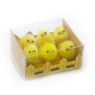 Ozdoba wielkanocna kurczaki 6sz./3 cm Arpex (YX2140)