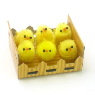Ozdoba wielkanocna kurczaki 6sz./3 cm Arpex (YX2140)