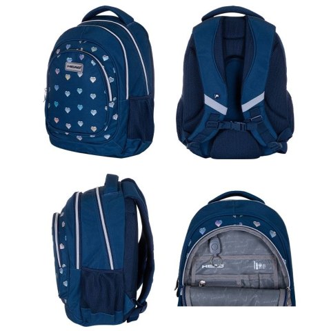 Plecak Holo Effect Splash Hearts Head (502023082)