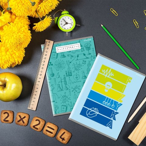 Zeszyt A5 fizyka 60k. 80g krata [mm:] 150x210 TOP-2000 (400160589)