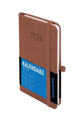 Kalendarz książkowy (terminarz) 2026 MEMOFIX TDW B6 Antra (MOCHA MAUSSE)