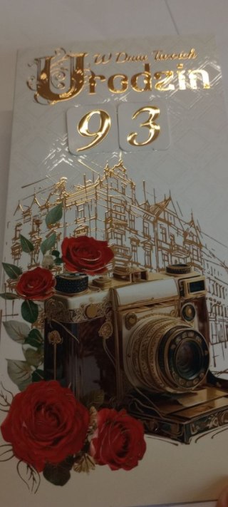 Kartka składana DL urodziny z paskiem premium Agamis (dl)