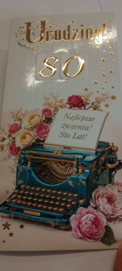 Kartka składana DL urodziny z paskiem premium Agamis (dl)