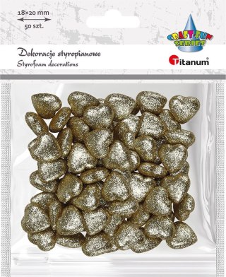 Ozdoba styropianowa Craft-Fun Series serduszka 20mm Titanum (20YX0326-G)