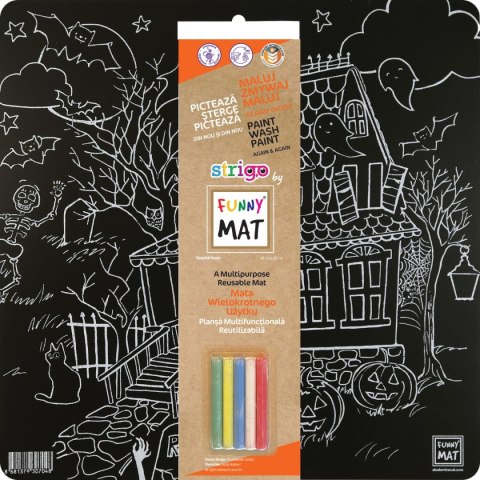 Podkład na biurko FUNNY MAT BLACK HALLOWEEN sfu704 czarny polipropylen PP [mm:] 400x400 Strigo (8681379307048)