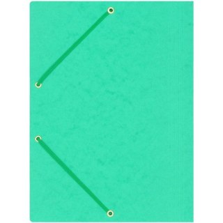 Teczka kartonowa na gumkę zielony z gumką A4 zielona Escuela