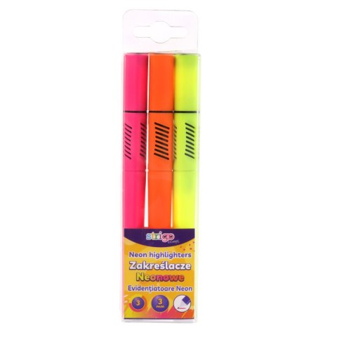 Zakreślacz NEON trójkątny 5905658810313 wkład mix 3,0mm Strigo (SSC350)