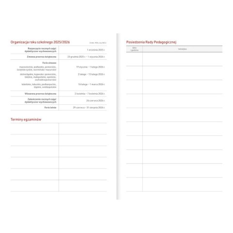 Kalendarz nauczyciela książkowy (terminarz) PCV KOTY bezbarwny A5 Wydawnictwo Wokół Nas (A5TN078B)