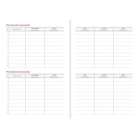 Kalendarz nauczyciela książkowy (terminarz) PCV KOTY bezbarwny A5 Wydawnictwo Wokół Nas (A5TN078B)