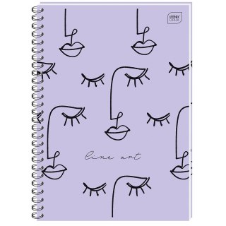 Kołozeszyt (kołonotatnik) A4 120k. krata+linia Interdruk (KOŁOZA4120HYB)