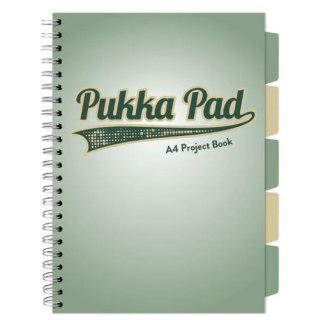 Kołozeszyt (kołonotatnik) A4 BOOK SAGE A4 kratka ZIELONY 5032608031167 100k. 80g krata Pukka (3106)