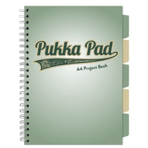 Kołozeszyt (kołonotatnik) A4 BOOK SAGE A4 kratka ZIELONY 5032608031167 100k. 80g krata Pukka (3106)