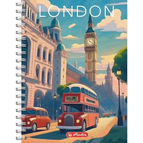 Kołozeszyt (kołonotatnik) B5 Retro City 100k. 70g krata Herlitz (400196852)