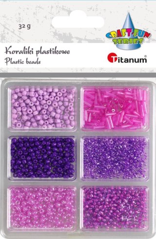 Koraliki kreatywne Craft-Fun Series tonacja fioletowa Titanum (25BR012)
