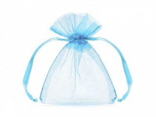 Organza Woreczki z organzy, błękit, 10cm niebieski Partydeco (WRG5-011-10)