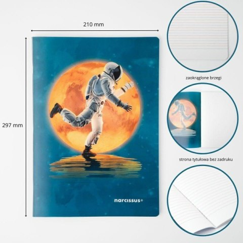 Zeszyt A4 cosmo PP 32k. 80g linia kolor Narcissus