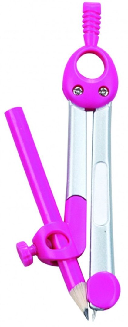 Cyrkiel Jelly-bean metalowy w etui 2 el. Keyroad (KR971121)